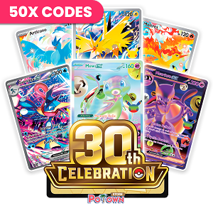 30th Celebration 50x - PTCGL Codes Bulk